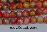 CMJ485 15.5 inches 6mm round rainbow jade beads wholesale