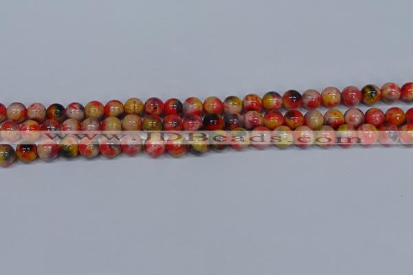 CMJ486 15.5 inches 8mm round rainbow jade beads wholesale