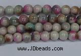 CMJ491 15.5 inches 4mm round rainbow jade beads wholesale