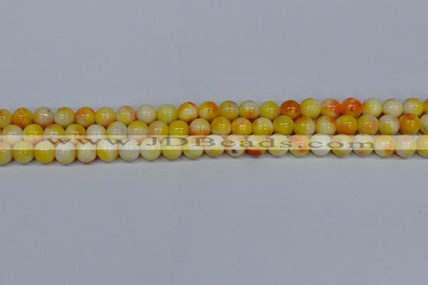 CMJ507 15.5 inches 8mm round rainbow jade beads wholesale