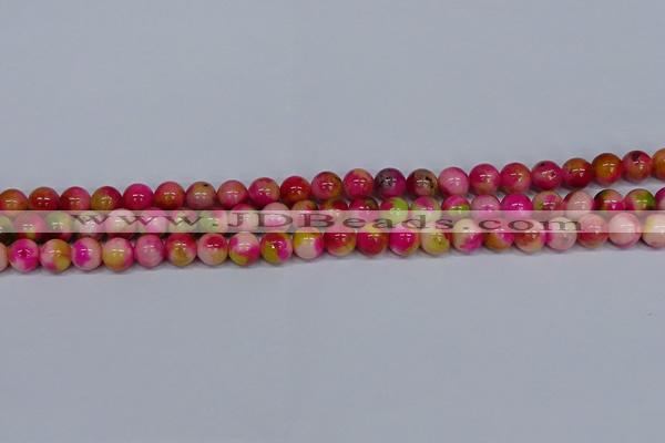 CMJ514 15.5 inches 8mm round rainbow jade beads wholesale