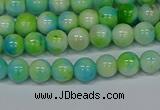 CMJ520 15.5 inches 6mm round rainbow jade beads wholesale