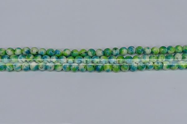 CMJ521 15.5 inches 8mm round rainbow jade beads wholesale