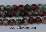 CMJ568 15.5 inches 4mm round rainbow jade beads wholesale