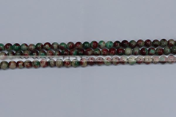 CMJ569 15.5 inches 6mm round rainbow jade beads wholesale