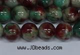 CMJ571 15.5 inches 10mm round rainbow jade beads wholesale