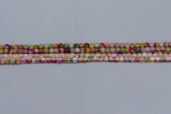 CMJ589 15.5 inches 4mm round rainbow jade beads wholesale