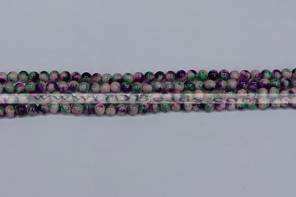 CMJ597 15.5 inches 6mm round rainbow jade beads wholesale