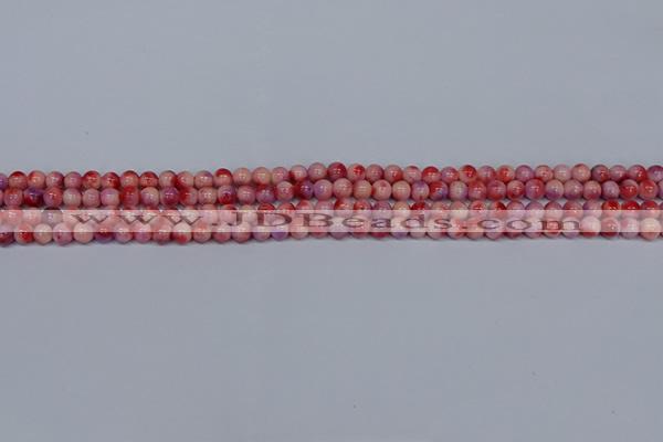 CMJ617 15.5 inches 4mm round rainbow jade beads wholesale