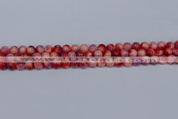 CMJ619 15.5 inches 8mm round rainbow jade beads wholesale