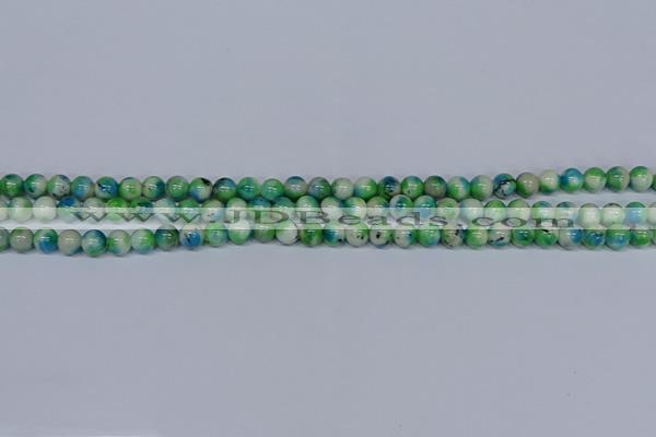 CMJ625 15.5 inches 6mm round rainbow jade beads wholesale