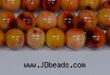 CMJ647 15.5 inches 8mm round rainbow jade beads wholesale