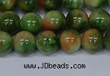 CMJ676 15.5 inches 10mm round rainbow jade beads wholesale