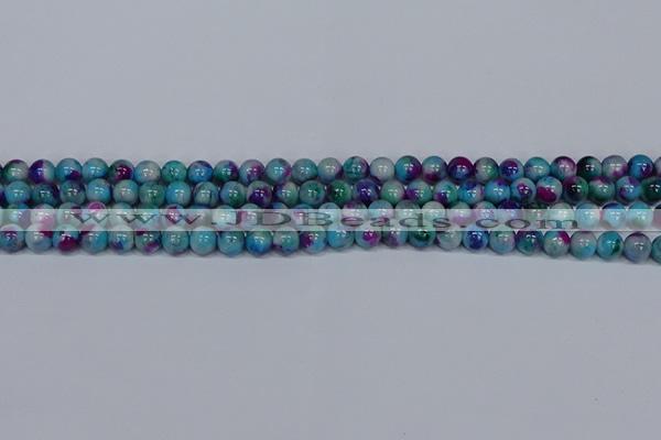 CMJ687 15.5 inches 4mm round rainbow jade beads wholesale