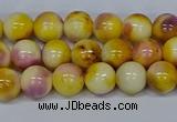 CMJ696 15.5 inches 8mm round rainbow jade beads wholesale