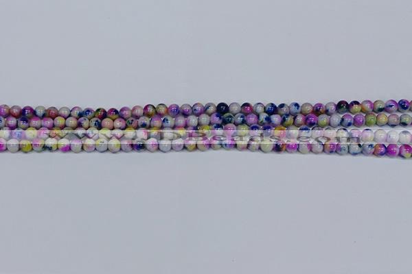 CMJ708 15.5 inches 4mm round rainbow jade beads wholesale