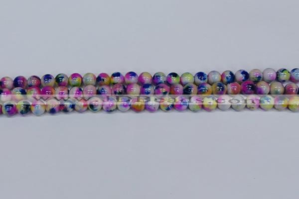 CMJ710 15.5 inches 8mm round rainbow jade beads wholesale