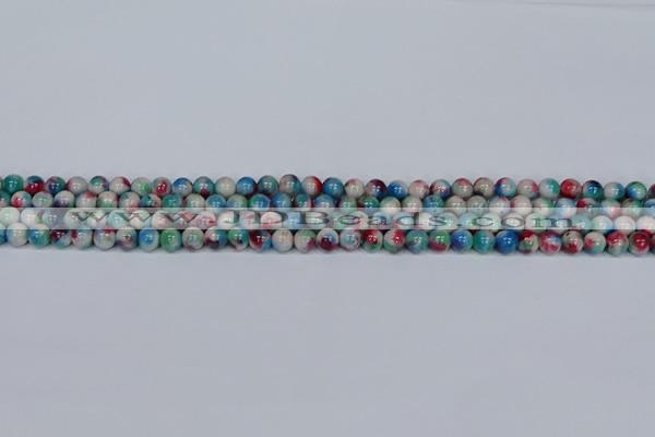 CMJ729 15.5 inches 4mm round rainbow jade beads wholesale