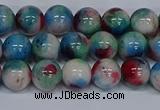 CMJ731 15.5 inches 8mm round rainbow jade beads wholesale