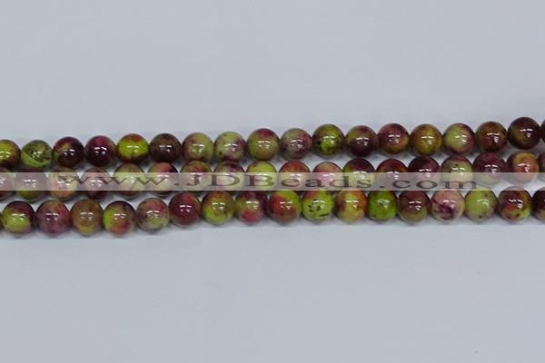 CMJ747 15.5 inches 12mm round rainbow jade beads wholesale