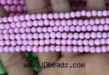 CMJ810 15.5 inches 4mm round matte Mashan jade beads wholesale