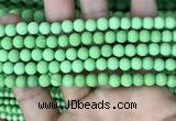 CMJ841 15.5 inches 6mm round matte Mashan jade beads wholesale