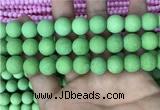 CMJ844 15.5 inches 12mm round matte Mashan jade beads wholesale