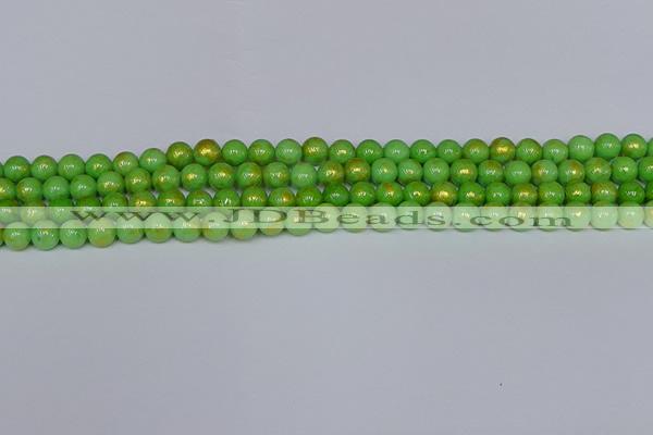 CMJ975 15.5 inches 4mm round Mashan jade beads wholesale