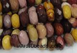 CMK21 15.5 inches 8*14mm faceted rondelle mookaite beads wholesale