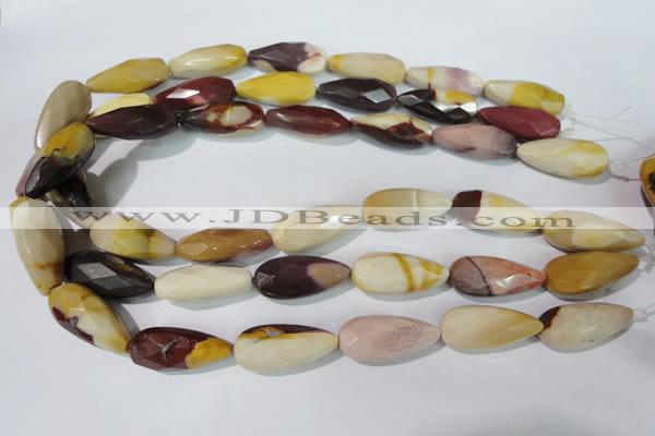 CMK229 15.5 inches 12*28mm faceted teardrop mookaite gemstone beads