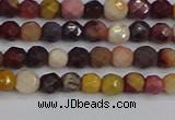 CMK316 15.5 inches 4mm faceted round mookaite gemstone beads