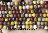 CMK352 15 inches 6mm faceted round mookaite beads wholesale