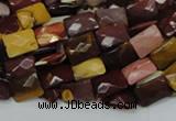 CMK37 15.5 inches 10*14mm faceted rectangle mookaite beads wholesale