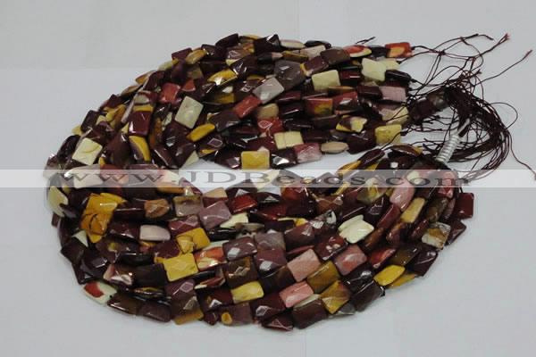 CMK38 15.5 inches 13*18mm faceted rectangle mookaite beads wholesale