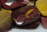 CMK39 15.5 inches 30*40mm faceted rectangle mookaite beads wholesale