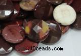 CMK53 15.5 inches 14mm faceted coin mookaite beads wholesale