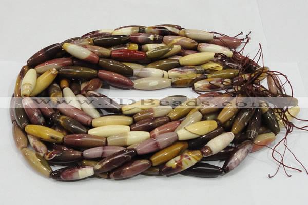 CMK67 15.5 inches 10*30mm rice mookaite gemstone beads wholesale