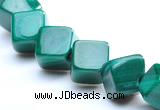 CMN11 A grade 4*4mm cubic natural malachite beads wholesale