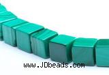 CMN15 A grade 8*8*8mm cube natural malachite beads Wholesale