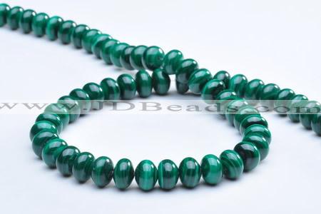 CMN17 A grade 6*8mm roundel natural malachite beads Wholesale