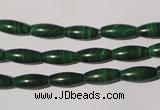 CMN211 15.5 inches 5*12mm rice natural malachite beads wholesale