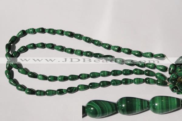 CMN219 15.5 inches 7*12mm teardrop natural malachite beads wholesale