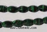 CMN225 15.5 inches 8*12mm faceted rice natural malachite beads