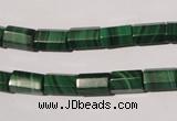 CMN242 15.5 inches 6*10mm faceted tube natural malachite beads