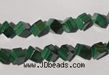 CMN246 15.5 inches 6*6mm cube natural malachite beads wholesale