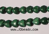 CMN256 15.5 inches 8*8mm heart natural malachite beads wholesale