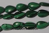 CMN281 15.5 inches 8*12mm flat teardrop natural malachite beads