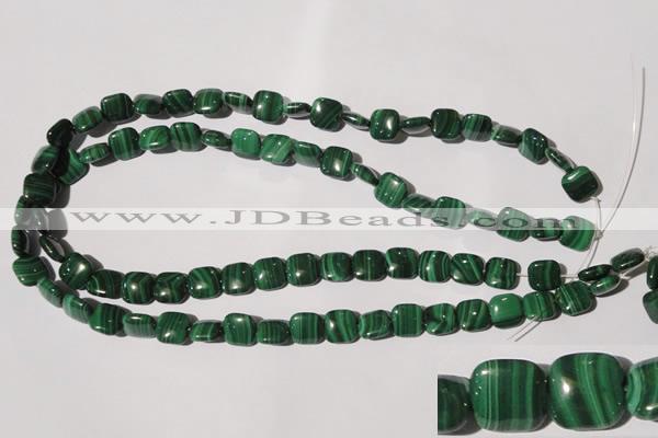 CMN293 15.5 inches 10*10mm square natural malachite beads wholesale