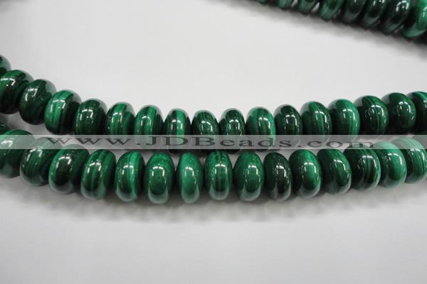 CMN402 15.5 inches 6*10mm rondelle natural malachite beads wholesale