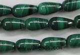 CMN415 15.5 inches 5*9mm teardrop natural malachite beads wholesale